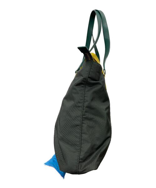 PAUL SMITH（ポールスミス）PAUL SMITH (ポールスミス) 2WAYトートバッグ ハンドバッグ グリーン×イエロー サイズ:実寸サイズにてご確認ください。の古着・服飾アイテム