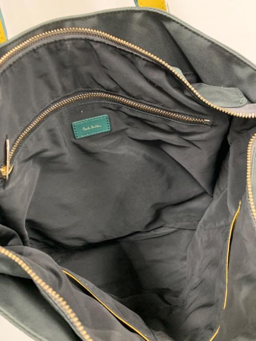 PAUL SMITH（ポールスミス）PAUL SMITH (ポールスミス) 2WAYトートバッグ ハンドバッグ グリーン×イエロー サイズ:実寸サイズにてご確認ください。の古着・服飾アイテム