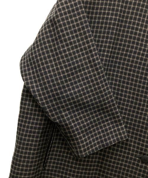 オローネ（オローネ）オローネ (オローネ) ノーカラーコート チェック柄 ネイビー サイズ:実寸サイズをご確認ください。の古着・服飾アイテム