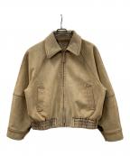 moussyマウジー）の古着「ブルゾン SUEDE GATHER（スウェードギャザー）」｜カーキ