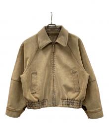 moussy（マウジー）の古着「ブルゾン SUEDE GATHER（スウェードギャザー）」｜カーキ