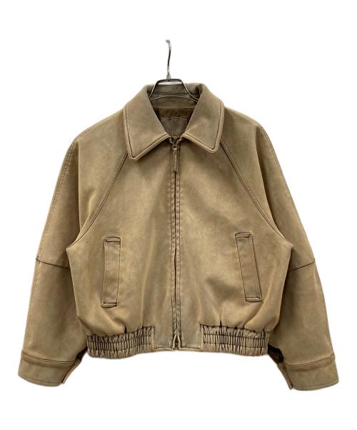 moussy（マウジー）moussy (マウジー) ブルゾン SUEDE GATHER（スウェードギャザー） カーキ サイズ:Fの古着・服飾アイテム