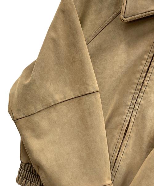 moussy（マウジー）moussy (マウジー) ブルゾン SUEDE GATHER（スウェードギャザー） カーキ サイズ:Fの古着・服飾アイテム