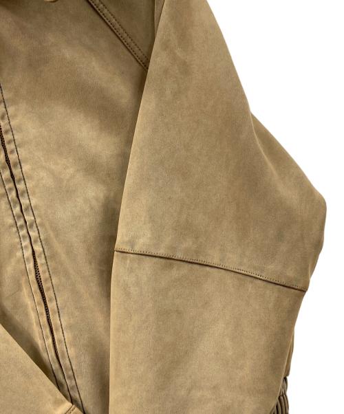 moussy（マウジー）moussy (マウジー) ブルゾン SUEDE GATHER（スウェードギャザー） カーキ サイズ:Fの古着・服飾アイテム