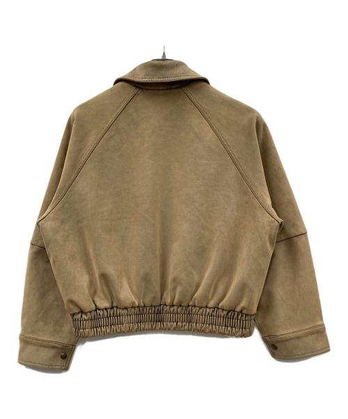 moussy（マウジー）moussy (マウジー) ブルゾン SUEDE GATHER（スウェードギャザー） カーキ サイズ:Fの古着・服飾アイテム