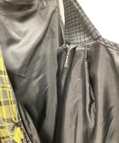 AULA AILA（アウラアイラ）AULA AILA (アウラアイラ) チェッカードジャンパースカート グリーンの古着・服飾アイテム