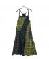 AULA AILA（アウラアイラ）の古着「チェッカードジャンパースカート」｜グリーン