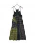 中古・古着 AULA AILA (アウラアイラ) チェッカードジャンパースカート グリーン：12000円