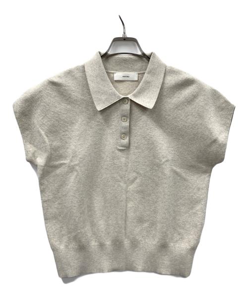 OHOTORO（オオトロ）OHOTORO (オオトロ) ニット pot french sleeve knit（ポット フレンチ スリーブ ニット） ライトグレー サイズ:実寸サイズにご確認ください。の古着・服飾アイテム