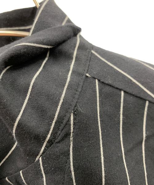 Schott（ショット）Schott (ショット) 半袖シャツ STRIPE SS WORK SHIRT（ストライプSSワークシャツ） ブラック サイズ:Lの古着・服飾アイテム