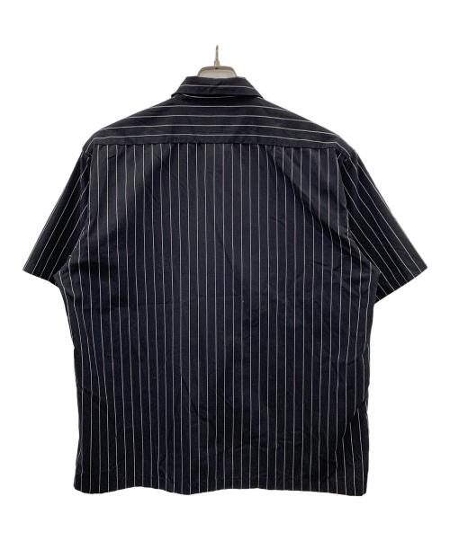 Schott（ショット）Schott (ショット) 半袖シャツ STRIPE SS WORK SHIRT（ストライプSSワークシャツ） ブラック サイズ:Lの古着・服飾アイテム