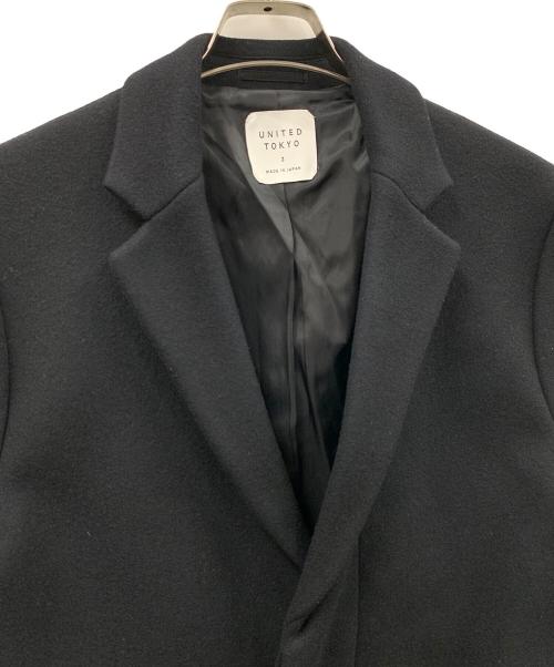 UNITED TOKYO（ユナイテッドトーキョー）UNITED TOKYO (ユナイテッドトーキョー) チェスターコート 撥水SUPER140's ブラック サイズ:3の古着・服飾アイテム