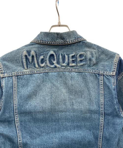 ALEXANDER McQUEEN（アレキサンダーマックイーン）ALEXANDER McQUEEN (アレキサンダーマックイーン) グラフィティデニムジャケット インディゴ サイズ:44の古着・服飾アイテム