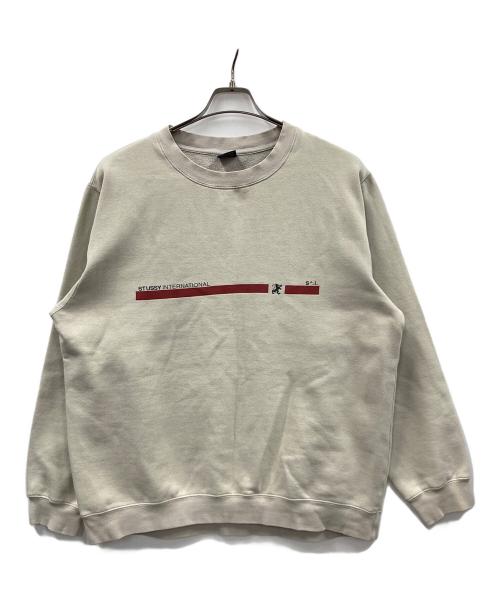 stussy（ステューシー）stussy (ステューシー) クルーネックスウェット カーキ サイズ:Lの古着・服飾アイテム