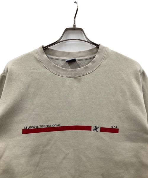 stussy（ステューシー）stussy (ステューシー) クルーネックスウェット カーキ サイズ:Lの古着・服飾アイテム