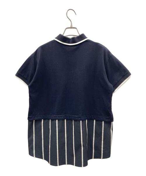FRED PERRY（フレッドペリー）FRED PERRY (フレッドペリー) シャツ コットンバックヘム PANELLED POLO SHIRT（パネルポロシャツ） ネイビー サイズ:UK10の古着・服飾アイテム
