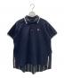 FRED PERRY（フレッドペリー）の古着「シャツ コットンバックヘム PANELLED POLO SHIRT（パネルポロシャツ）」｜ネイビー