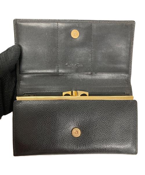 Christian Dior（クリスチャン ディオール）Christian Dior (クリスチャン ディオール) がま口小銭入れ長財布 ブラック サイズ:実寸サイズにご確認ください。の古着・服飾アイテム