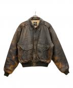 AVIREXアヴィレックス）の古着「レザージャケット 」｜ブラウン