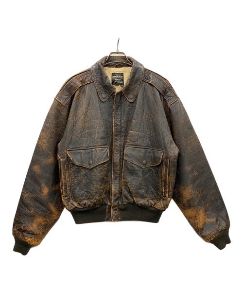 AVIREX（アヴィレックス）AVIREX (アヴィレックス) レザージャケット  ブラウン サイズ:Mの古着・服飾アイテム