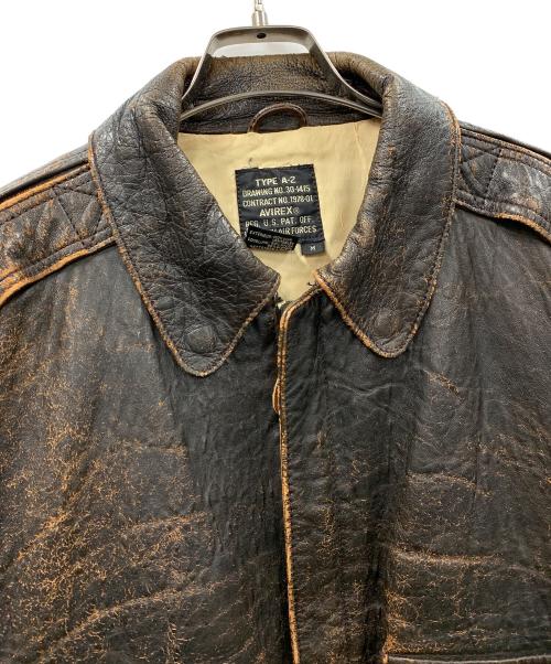 AVIREX（アヴィレックス）AVIREX (アヴィレックス) レザージャケット  ブラウン サイズ:Mの古着・服飾アイテム