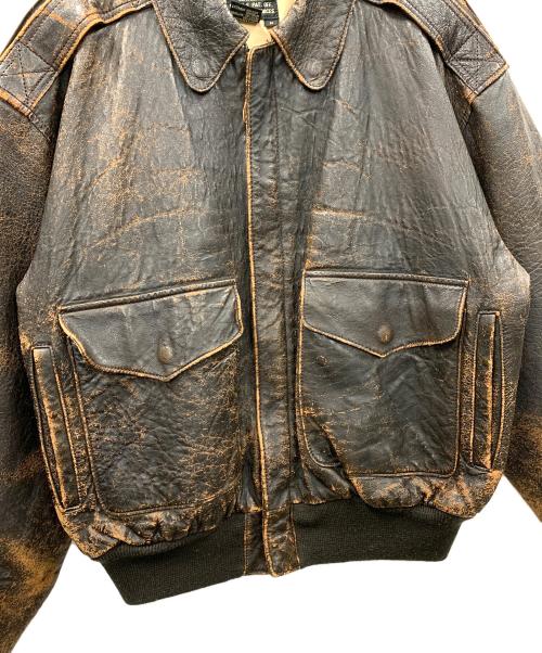 AVIREX（アヴィレックス）AVIREX (アヴィレックス) レザージャケット  ブラウン サイズ:Mの古着・服飾アイテム