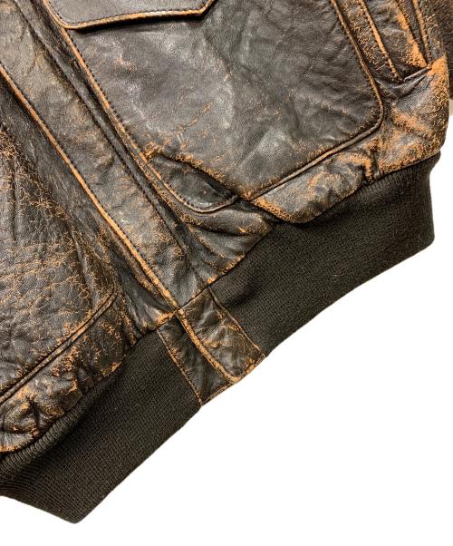 AVIREX（アヴィレックス）AVIREX (アヴィレックス) レザージャケット  ブラウン サイズ:Mの古着・服飾アイテム