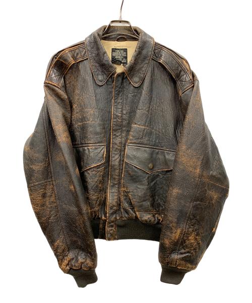 AVIREX（アヴィレックス）AVIREX (アヴィレックス) レザージャケット  ブラウン サイズ:Mの古着・服飾アイテム