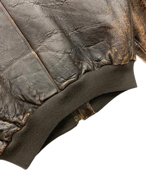 AVIREX（アヴィレックス）AVIREX (アヴィレックス) レザージャケット  ブラウン サイズ:Mの古着・服飾アイテム