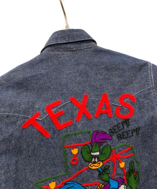 SUGAR CANE（シュガーケーン）SUGAR CANE (シュガーケーン) LOONEY TUNES (ルーニーチューンズ) デニムシャツ インディゴ サイズ:XSの古着・服飾アイテム