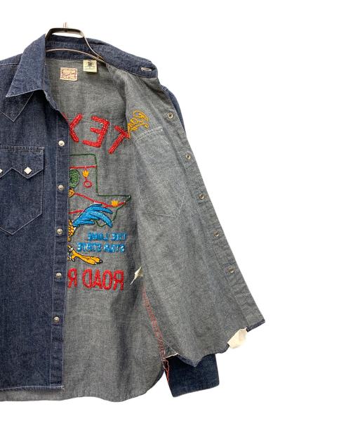 SUGAR CANE（シュガーケーン）SUGAR CANE (シュガーケーン) LOONEY TUNES (ルーニーチューンズ) デニムシャツ インディゴ サイズ:XSの古着・服飾アイテム