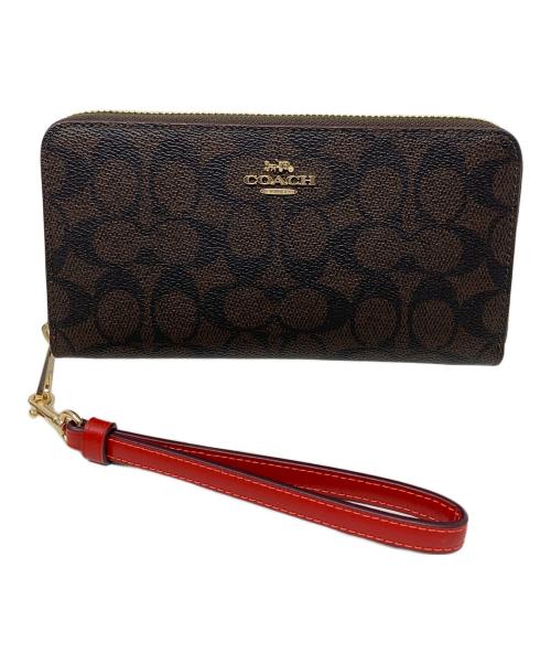 COACH（コーチ）COACH (コーチ) 長財布 シグネチャー ブラウン サイズ:実寸サイズにてご確認ください。の古着・服飾アイテム