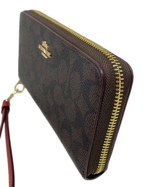 COACH（コーチ）COACH (コーチ) 長財布 シグネチャー ブラウン サイズ:実寸サイズにてご確認ください。の古着・服飾アイテム