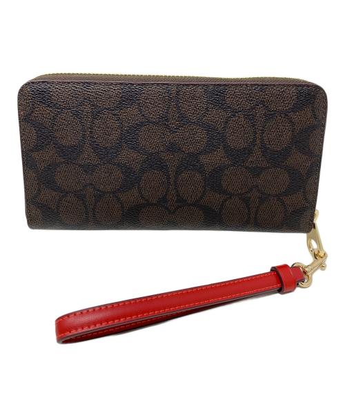 COACH（コーチ）COACH (コーチ) 長財布 シグネチャー ブラウン サイズ:実寸サイズにてご確認ください。の古着・服飾アイテム