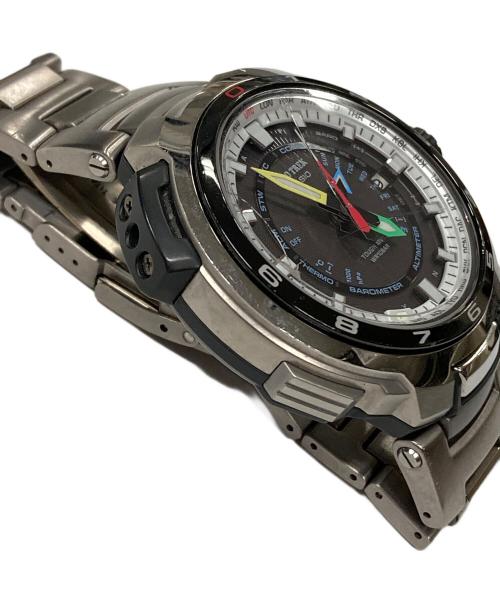 CASIO（カシオ）CASIO (カシオ) 腕時計 PROTREX（プロトレック） マナスル ソーラー充電 ブラック サイズ:実寸サイズにご確認ください。の古着・服飾アイテム