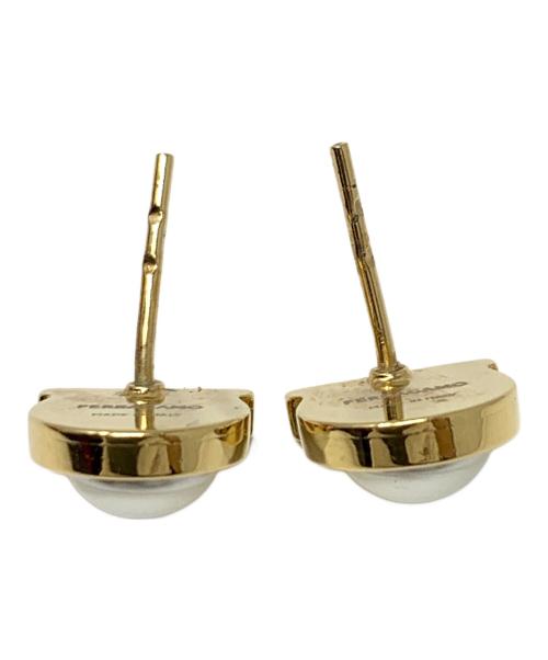 Ferragamo（フェラガモ）Ferragamo (フェラガモ) ピアス ガンチーニ クリスタルパール サイズ:実寸サイズにてご確認ください。の古着・服飾アイテム