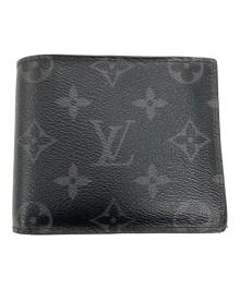 LOUIS VUITTON（ルイ ヴィトン）の古着「2つ折り財布 モノグラム ポルトフォイユ・マルコ NM」｜ブラック