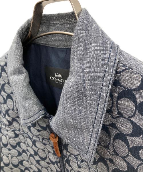 COACH（コーチ）COACH (コーチ) ジャケット SIGNATURE CHAMBRAY BLOUSON（シグネチャー シャンブレー ブルゾン） ブルー サイズ:XSの古着・服飾アイテム