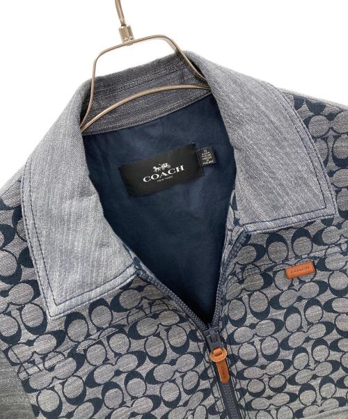 COACH（コーチ）COACH (コーチ) ジャケット SIGNATURE CHAMBRAY BLOUSON（シグネチャー シャンブレー ブルゾン） ブルー サイズ:XSの古着・服飾アイテム