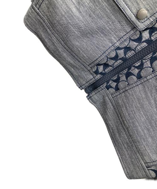 COACH（コーチ）COACH (コーチ) ジャケット SIGNATURE CHAMBRAY BLOUSON（シグネチャー シャンブレー ブルゾン） ブルー サイズ:XSの古着・服飾アイテム