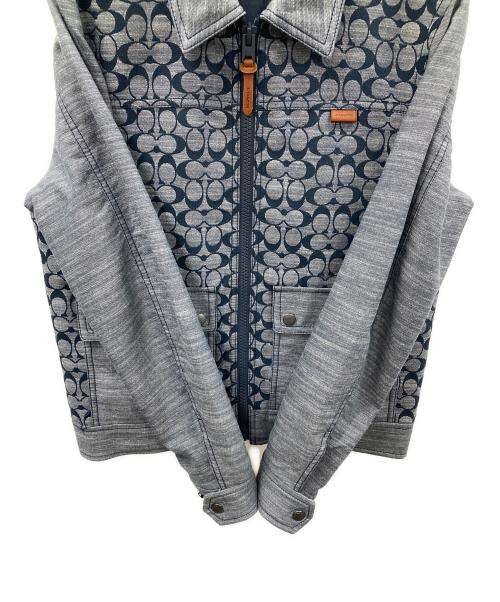 COACH（コーチ）COACH (コーチ) ジャケット SIGNATURE CHAMBRAY BLOUSON（シグネチャー シャンブレー ブルゾン） ブルー サイズ:XSの古着・服飾アイテム