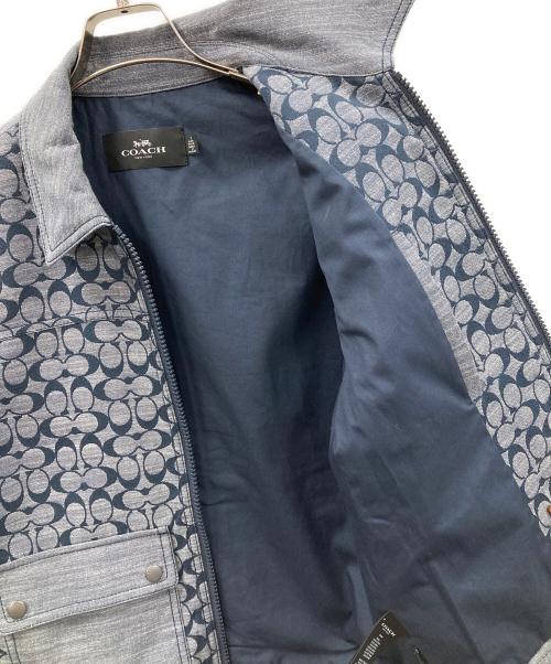 COACH（コーチ）COACH (コーチ) ジャケット SIGNATURE CHAMBRAY BLOUSON（シグネチャー シャンブレー ブルゾン） ブルー サイズ:XSの古着・服飾アイテム