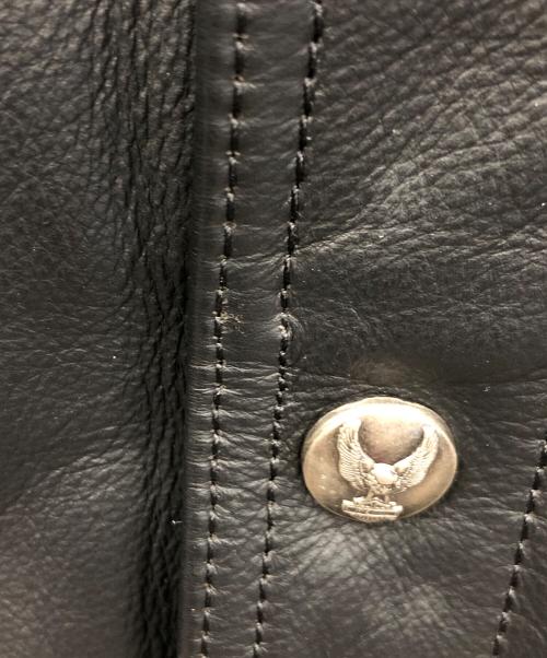 HARLEY-DAVIDSON（ハーレーダビッドソン）HARLEY-DAVIDSON (ハーレーダビッドソン) レザーベスト ブラック サイズ:Mの古着・服飾アイテム