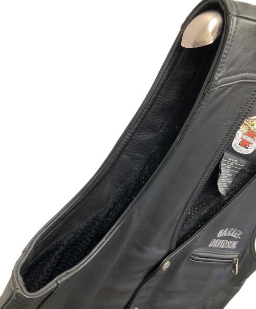 HARLEY-DAVIDSON（ハーレーダビッドソン）HARLEY-DAVIDSON (ハーレーダビッドソン) レザーベスト ブラック サイズ:Mの古着・服飾アイテム