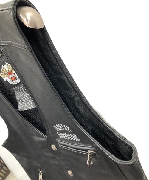 HARLEY-DAVIDSON（ハーレーダビッドソン）HARLEY-DAVIDSON (ハーレーダビッドソン) レザーベスト ブラック サイズ:Mの古着・服飾アイテム