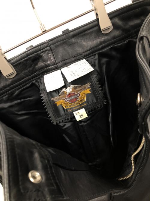 HARLEY-DAVIDSON（ハーレーダビッドソン）HARLEY-DAVIDSON (ハーレーダビッドソン) レザーパンツ ブラック サイズ:29の古着・服飾アイテム