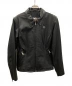 HARLEY-DAVIDSONハーレーダビッドソン）の古着「シングルライダースジャケット」｜ブラック