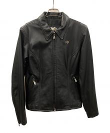 HARLEY-DAVIDSON（ハーレーダビッドソン）の古着「シングルライダースジャケット」｜ブラック