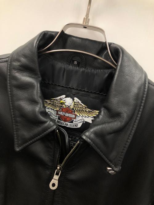 HARLEY-DAVIDSON（ハーレーダビッドソン）HARLEY-DAVIDSON (ハーレーダビッドソン) シングルライダースジャケット ブラック サイズ:Sの古着・服飾アイテム