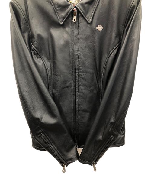 HARLEY-DAVIDSON（ハーレーダビッドソン）HARLEY-DAVIDSON (ハーレーダビッドソン) シングルライダースジャケット ブラック サイズ:Sの古着・服飾アイテム